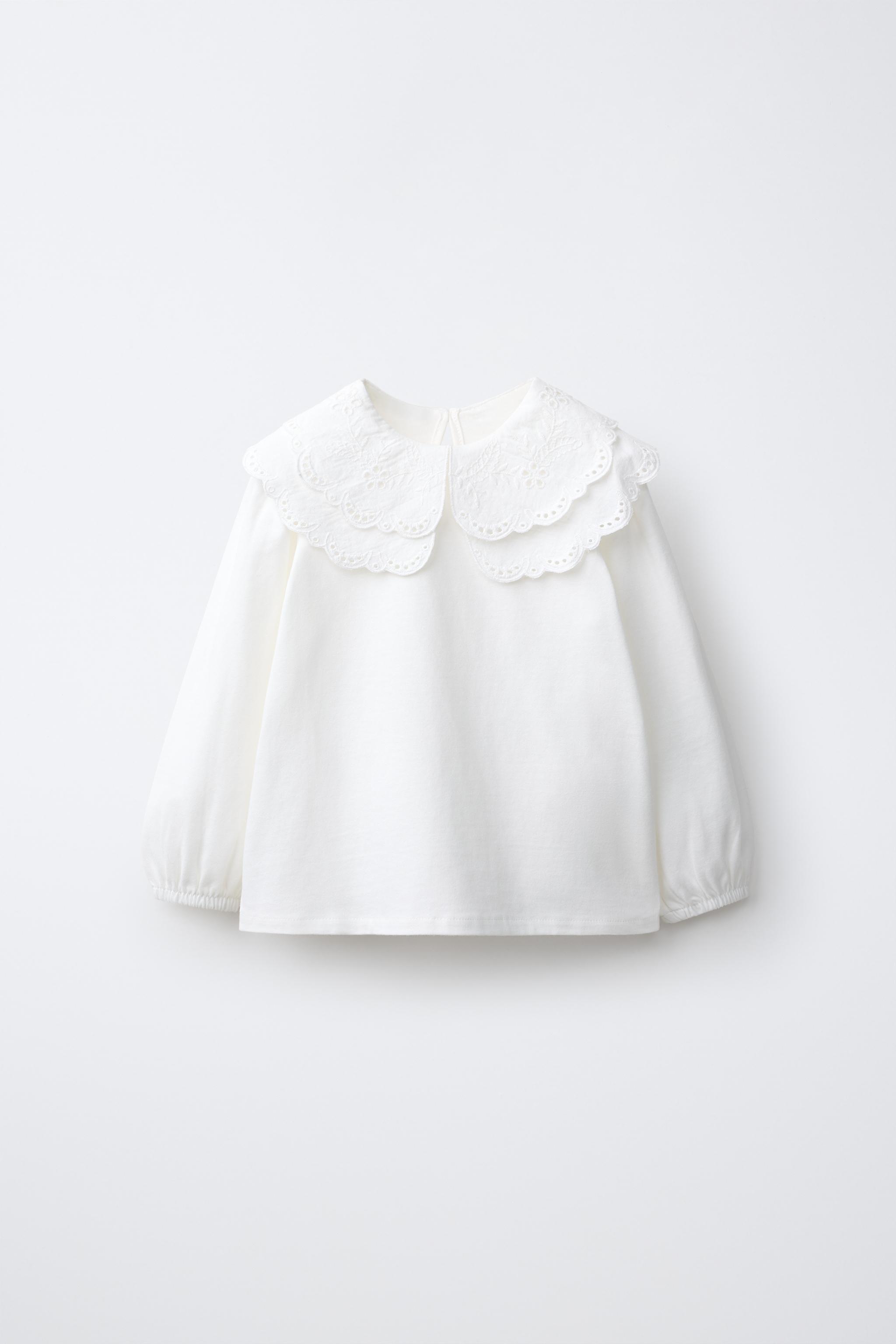 T-SHIRT À COL BRODÉ